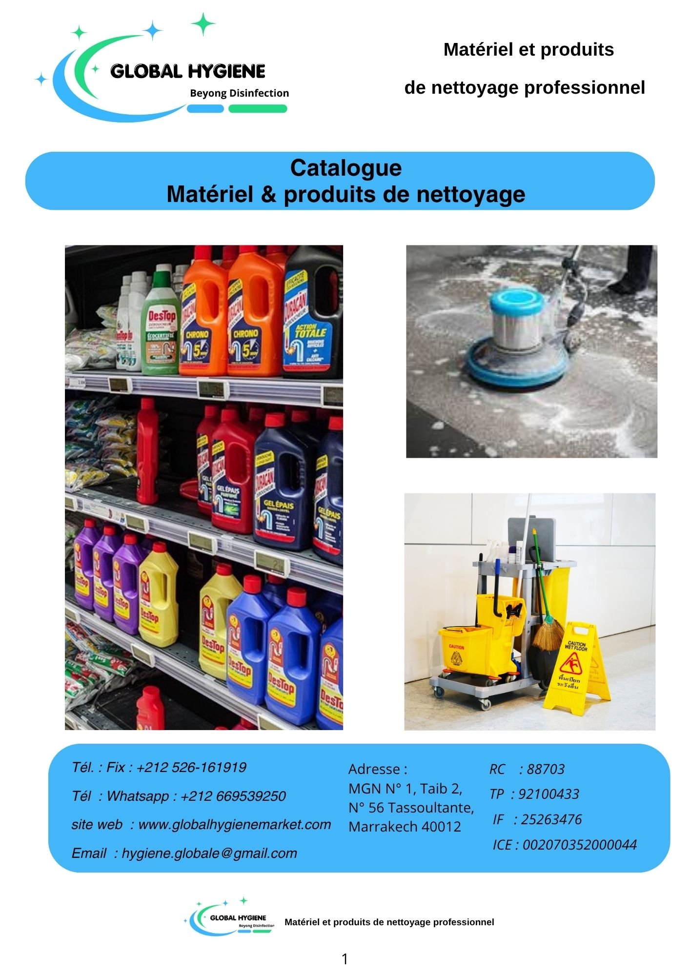Vente des Produits et Matériels pour les Sociétés de Nettoyage au Maroc